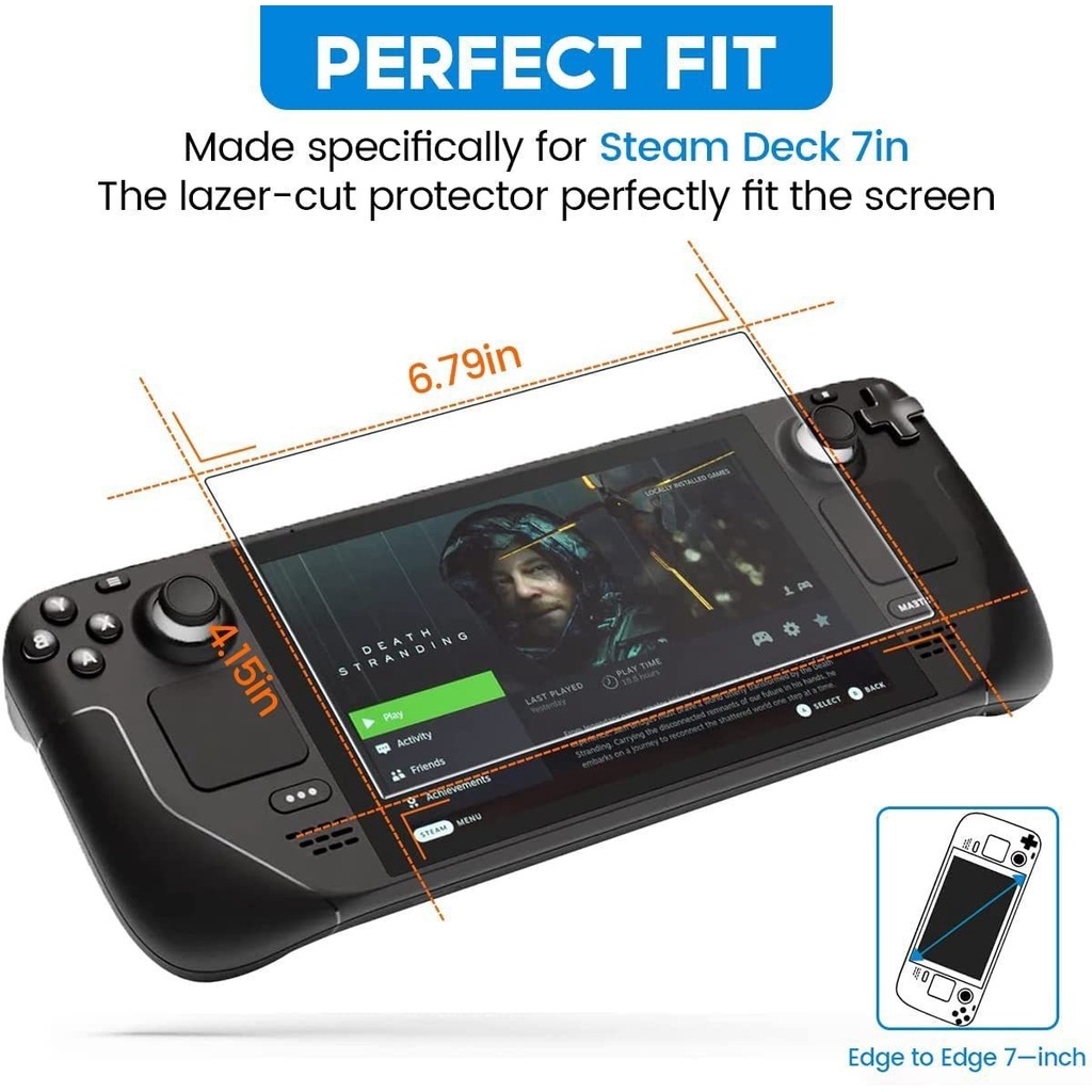 2 cái miếng bảo vệ màn hình cho hơi nước boong OLED HD bảo vệ màn hình kính cường lực trên New hơi nước boong OLED chuyển đổi OLED phim phụ kiện