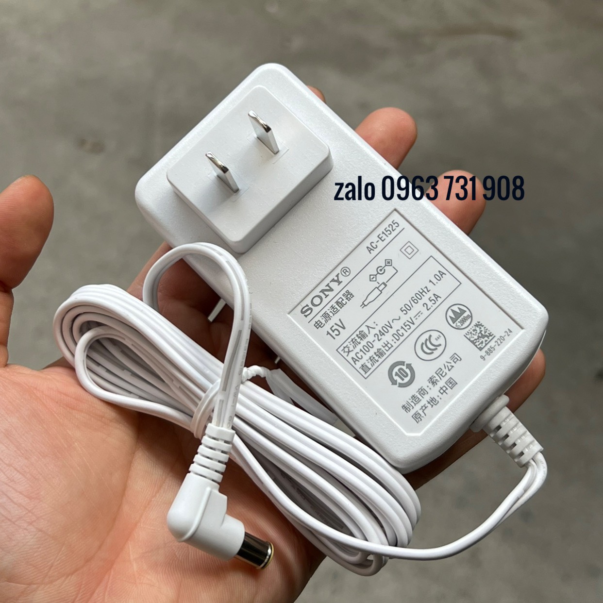 Sạc loa sony 15v 2.5a zin theo loa