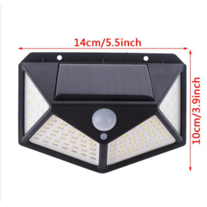 Đèn năng lượng mặt trời ngoài trời 100 đèn LED, Đèn an ninh cảm biến chuyển động IPosible tiết kiệm năng lượng, Đèn tường phạm vi ánh sáng 270o Đèn chạy bằng năng lượng mặt trời không dây với 3 chế độ cho sân vườn bên ngoài