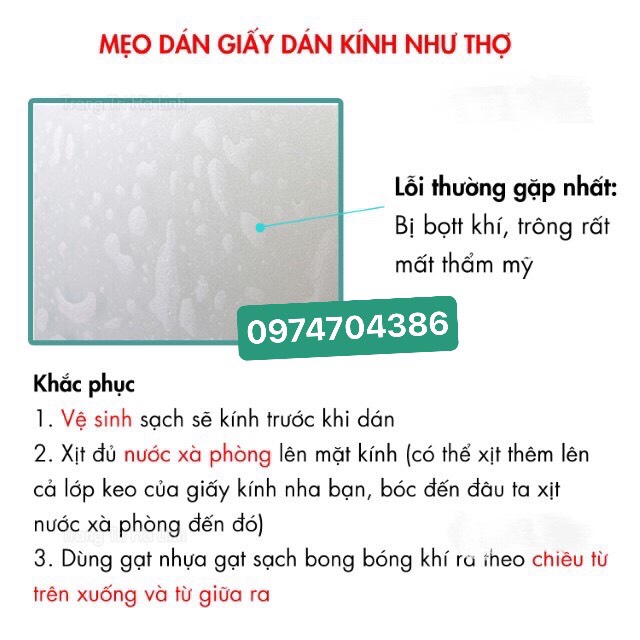 Decal dán kính mờ ( 120cmx50cm)lzd