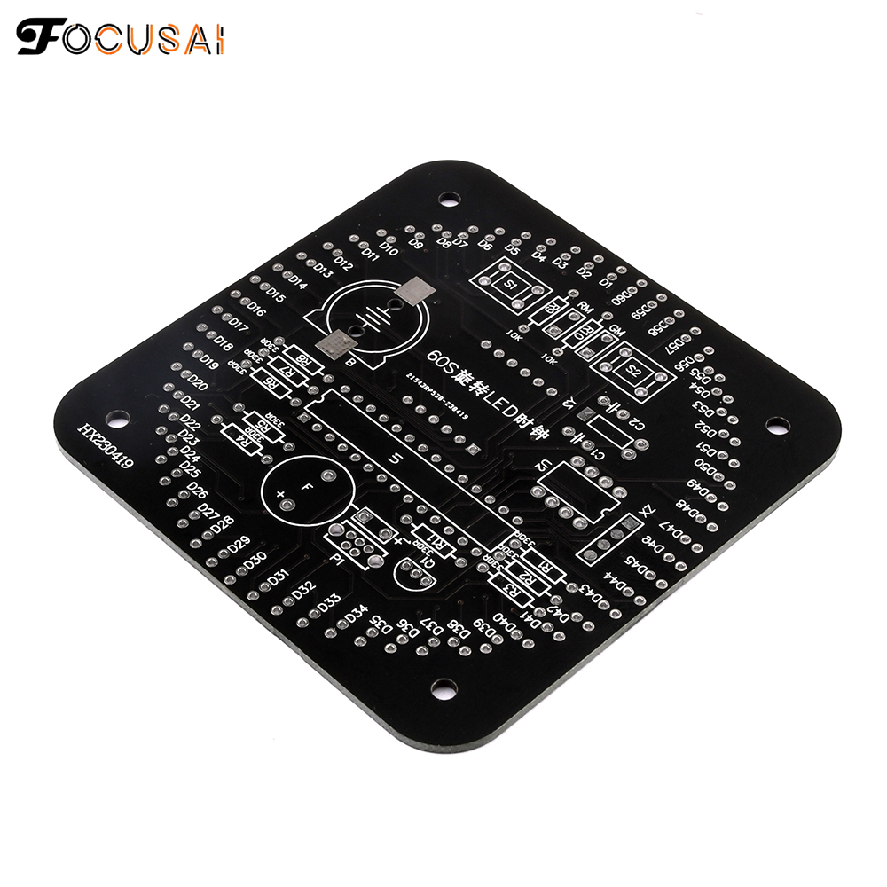 FocusAi Digital DIY Electronic Clock Kit Light Control Rotation Digital LED Temperature & Time Display Tool Set for Soldering Practice