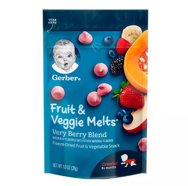 American Gerber dried yogurt cake fruit flavored diet bag 28g package