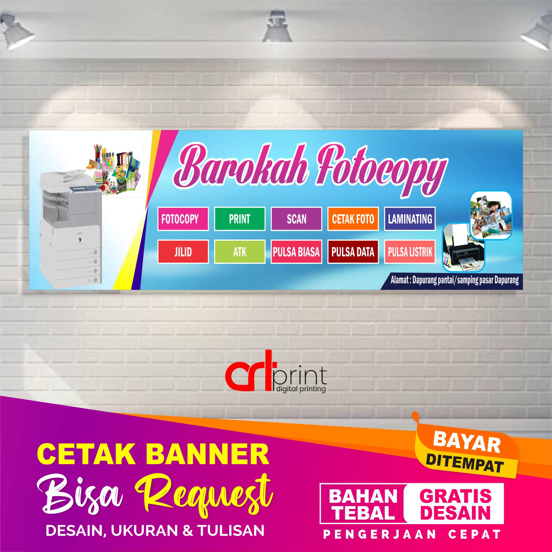 Cetak Spanduk Banner Fotocopy Bisa Request Custom Lazada Indonesia