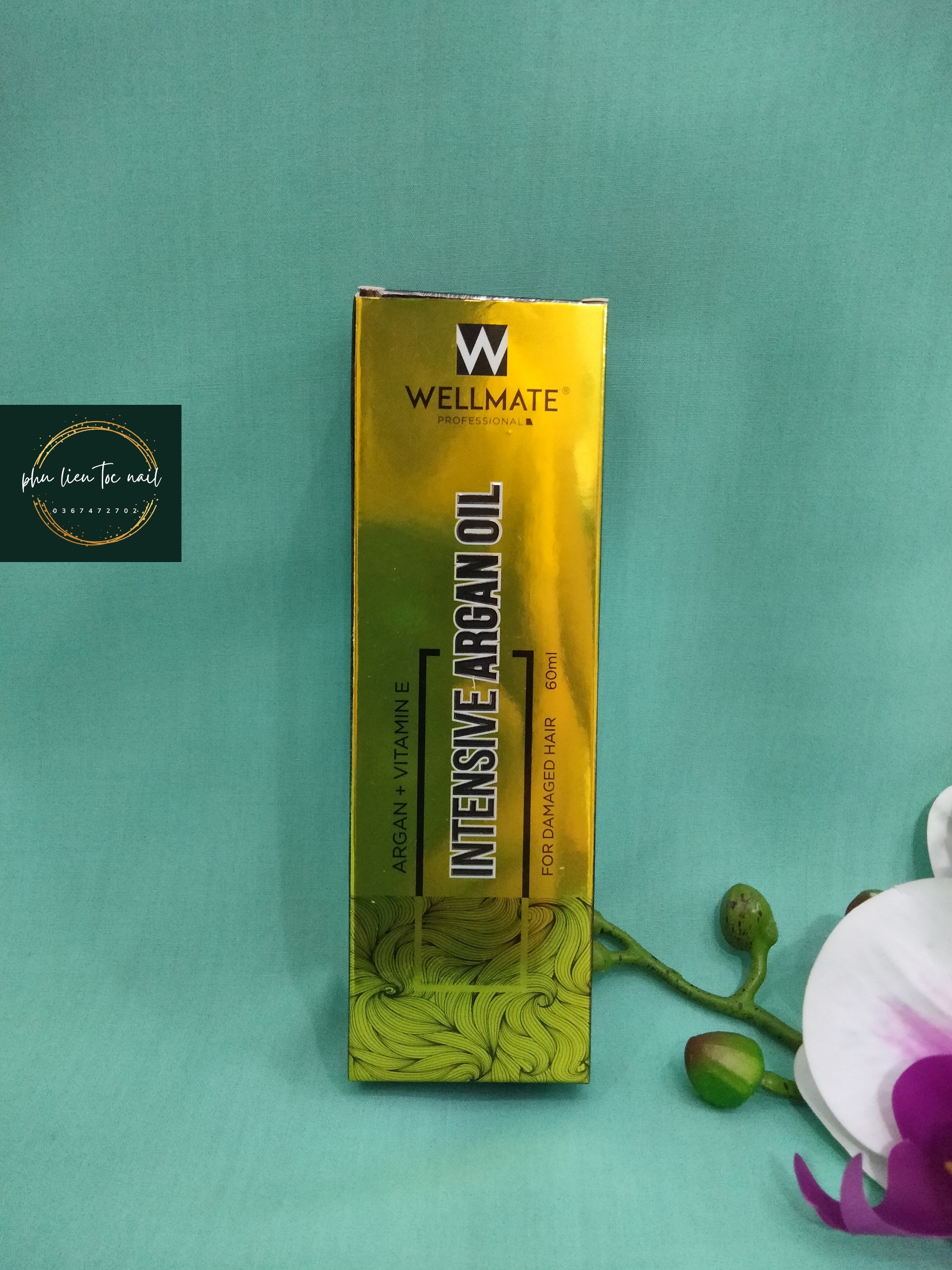 Tinh dầu dưỡng tóc Intensive Argan Oil 60ml wellmate lọ màu vàng - Trường Thọ, TĐ
