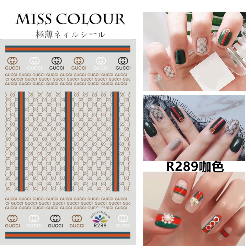Sticker nail dán móng tay hình các thương hiệu hot