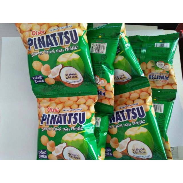 Snack Nhân Đậu Phộng Oishi Pinattsu Vị Cốt Dừa