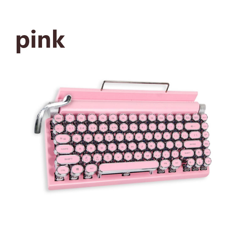 [Local Stock]King Stone Mechanical Keyboard Wireless Bluetooth keyboards Dot retro typewriter