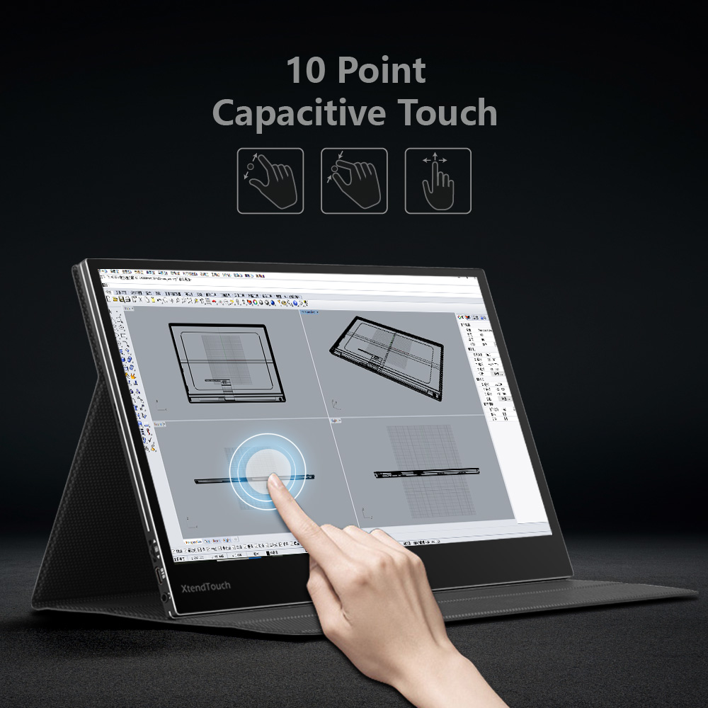 PEPPER JOBS XTendTouch XT1310F (V2) USBC 3.0 Portable Touch Screen