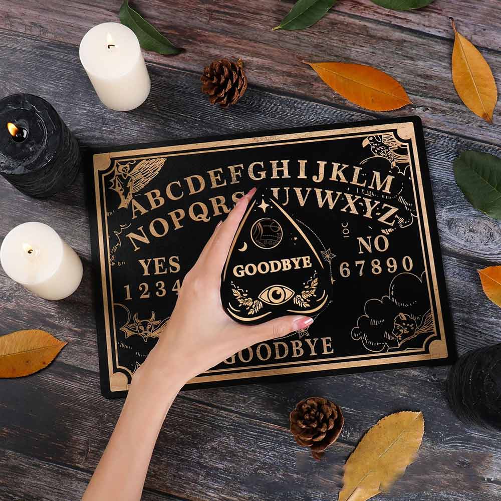12in Ouija Board & Planchette Divination Pendulum Board Magic Engraved Boards Flipcharts
