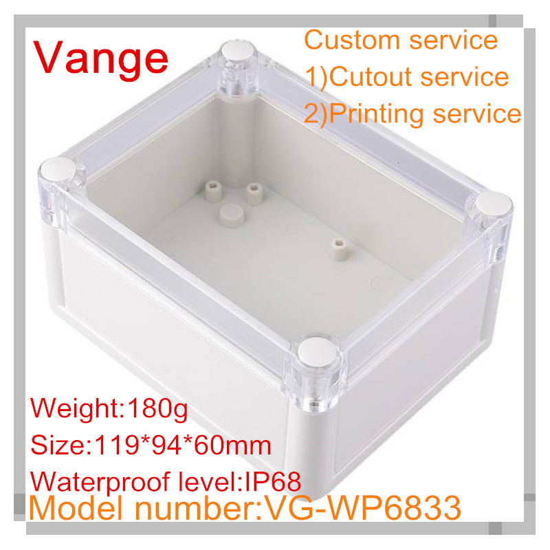waterproof IP68 junction box 119*94*60mm ABS plastic enclosure project ...