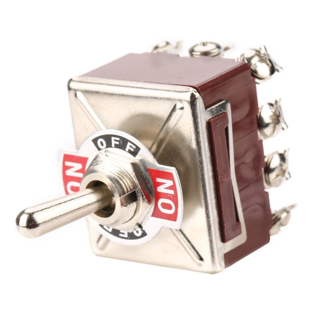 Durable ON/OFF/ON Three-position Rocker Control Heavy Duty Toggle 4PDT ...