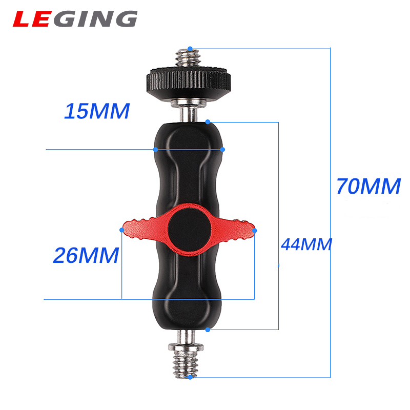 Multi-Function Ball Head Clamp Ball Mount Clamp ic Arm Super with 1/4inch-20 Thread for Camera Cage Rig Monitor