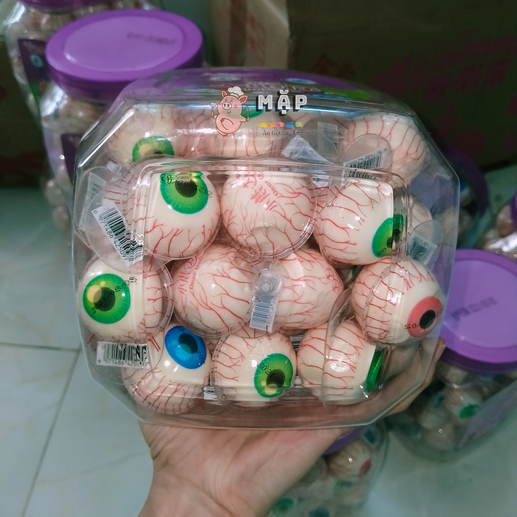 Kẹo Dẻo Con Mắt Nhân Mứt Trái Cây Thái Lan Trolli Pop Eyes