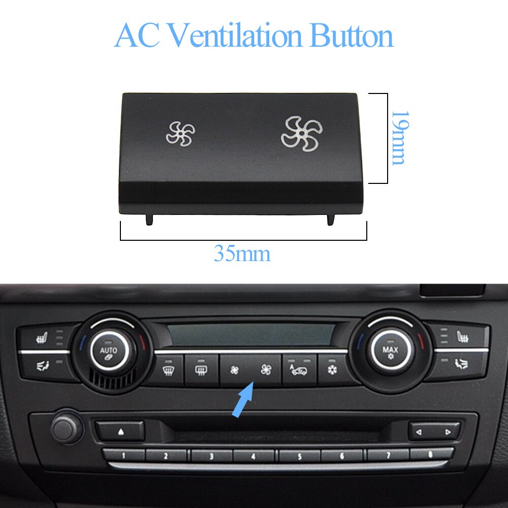 Dashboard ventilation climate circulation button ac volume adjustment switch cover for bmw x5 x6 e70 e71 e72 64119310445