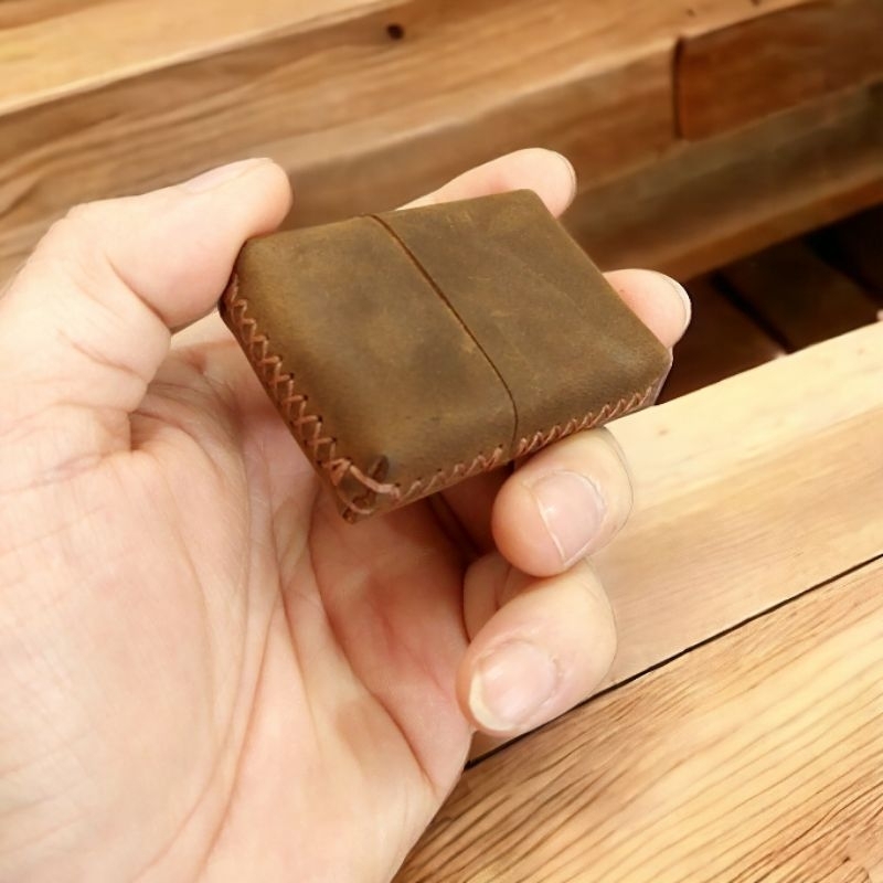 Bao Da Trùm Zippo Classic, Bao da Thật Zippo, da handmade