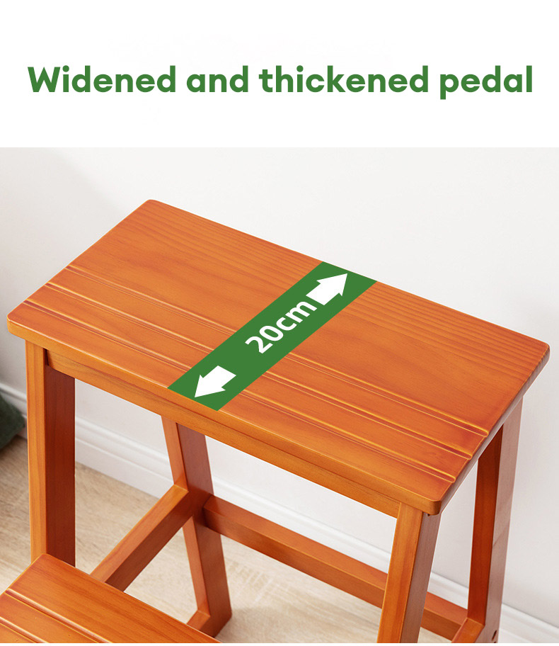 Solid wood folding ladder stool home