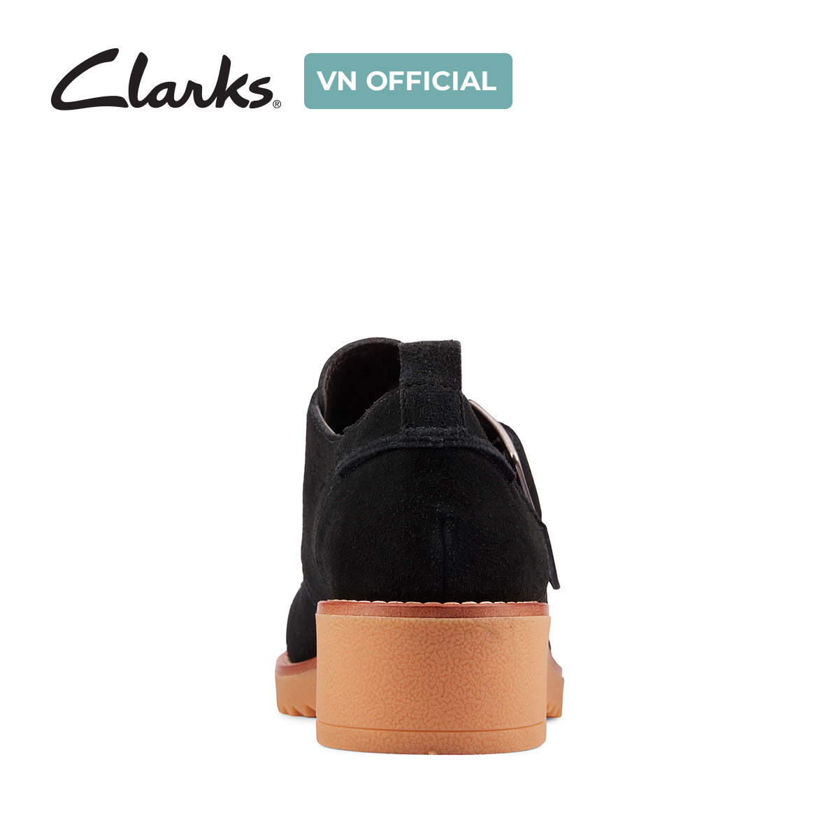 Giày Cao Gót 4cm Da Lộn Nữ Clarks - Eden Mid Monk