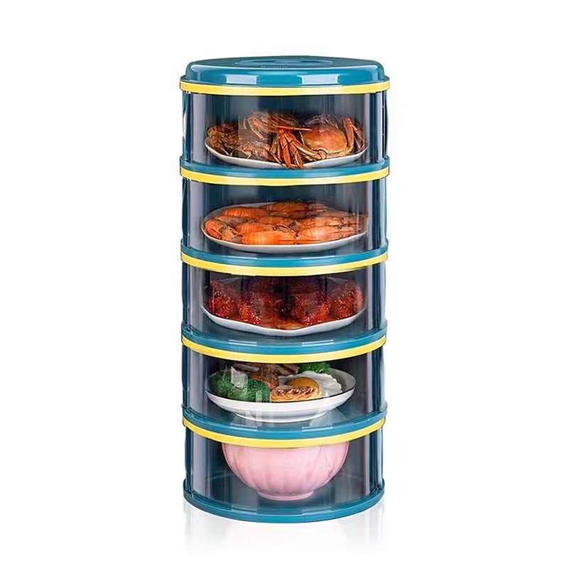 5 Layer Food Storage Cover Multilayer Sliding Door Dish Cover