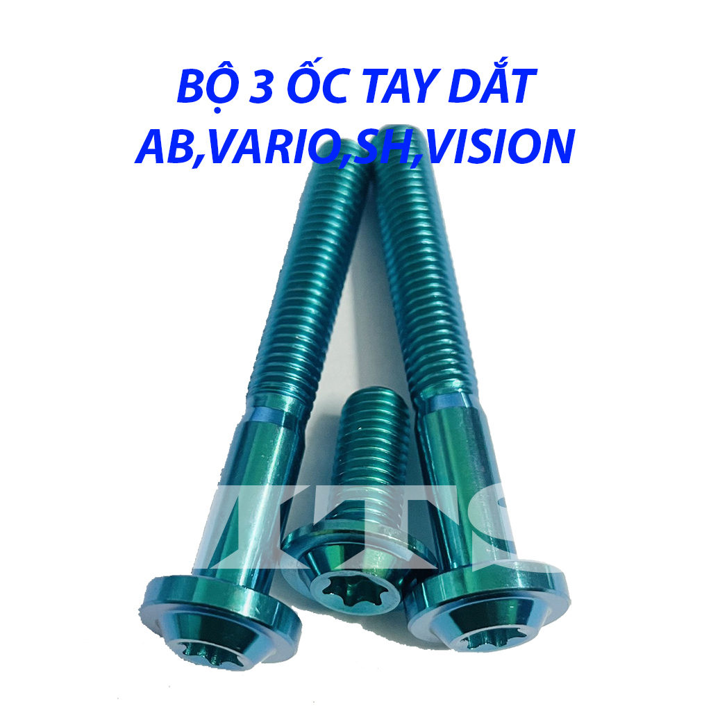 Bộ 3 Ốc Bắt Cảng, Tay Dắt AB,Sh,Vario,Vision TITAN GR5-MTS