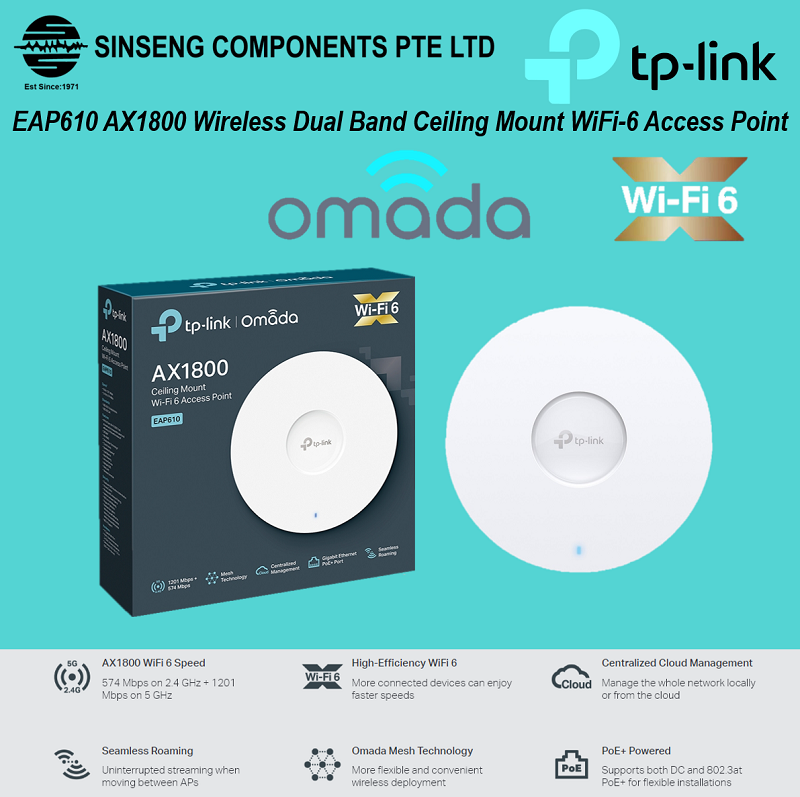 EAP610, AX1800 Wireless Dual Band Ceiling Mount Access Point