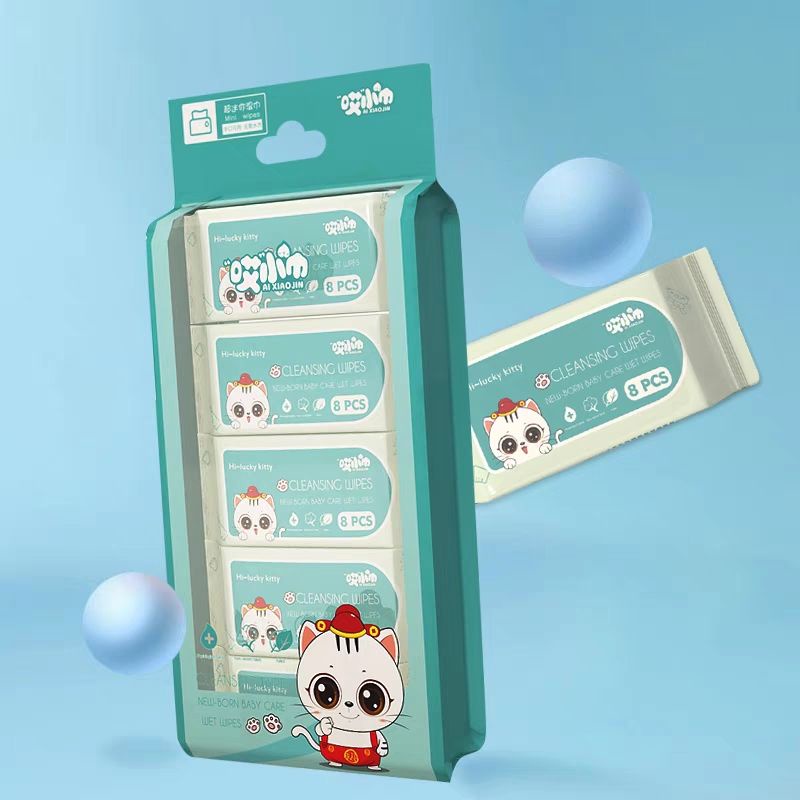 COMBO 64 khăn ướt mini bỏ túi - Khăn giấy ướt đa năng (KUM08)