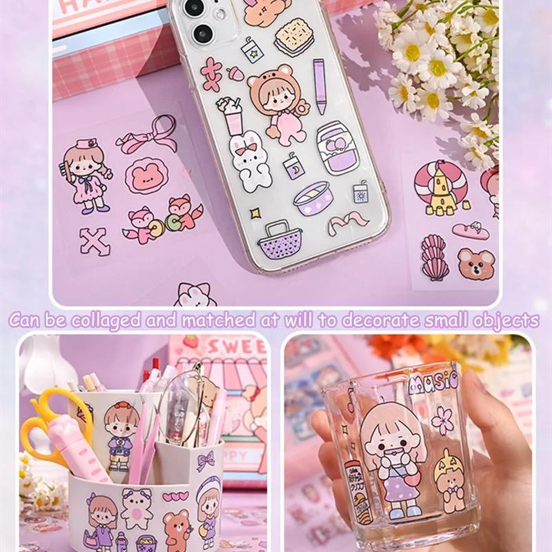 NEW Kawaii 100 Hand Account Stickers Note Gift Box Children's Girl Cute ...
