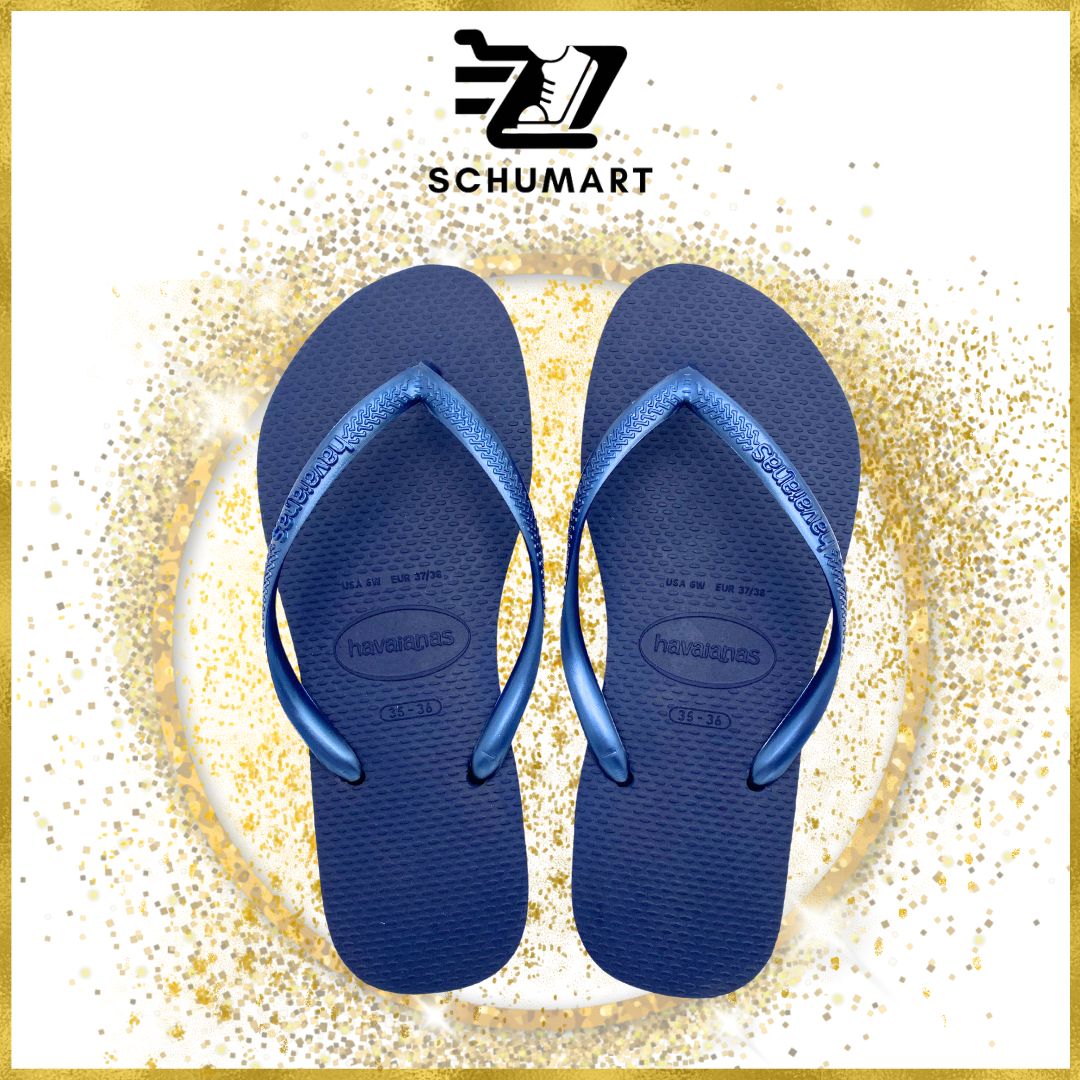 BY SCHUMART] Havaianas Women Slim Navy Blue Flip Flops | Lazada Singapore