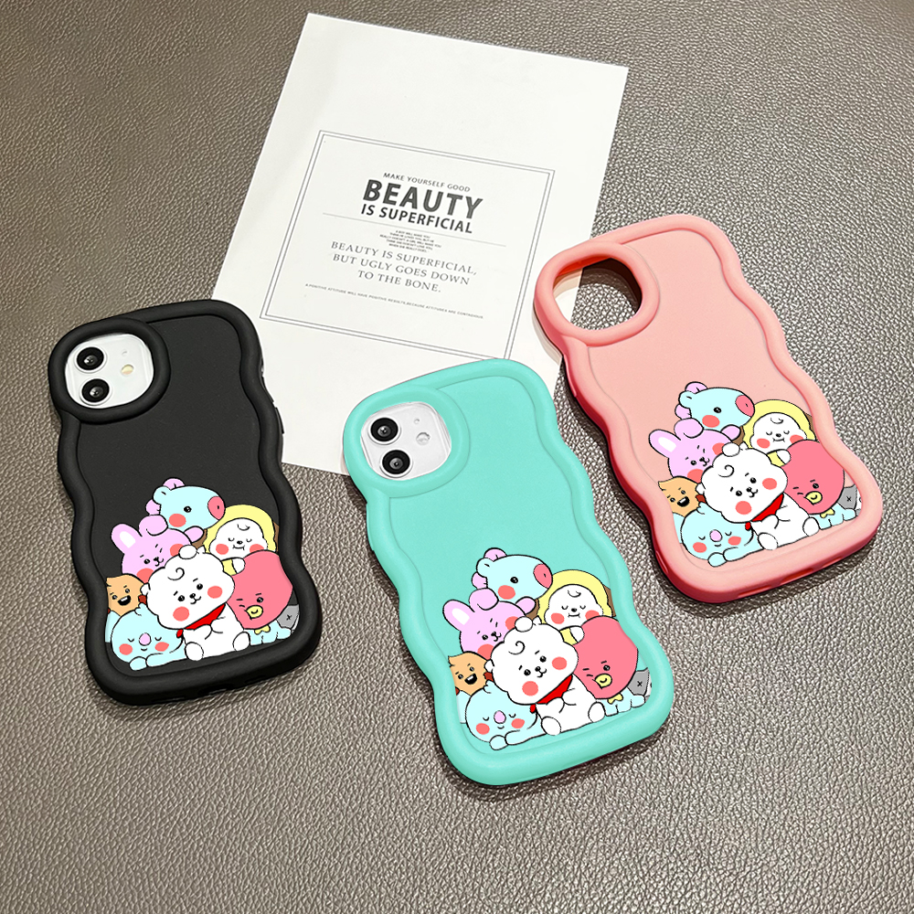 BILI for Tecno Pova 6 Neo Back Cover BTS Doll Pattern Design Wavy Soft Silicone Mobile Phone Covers. 