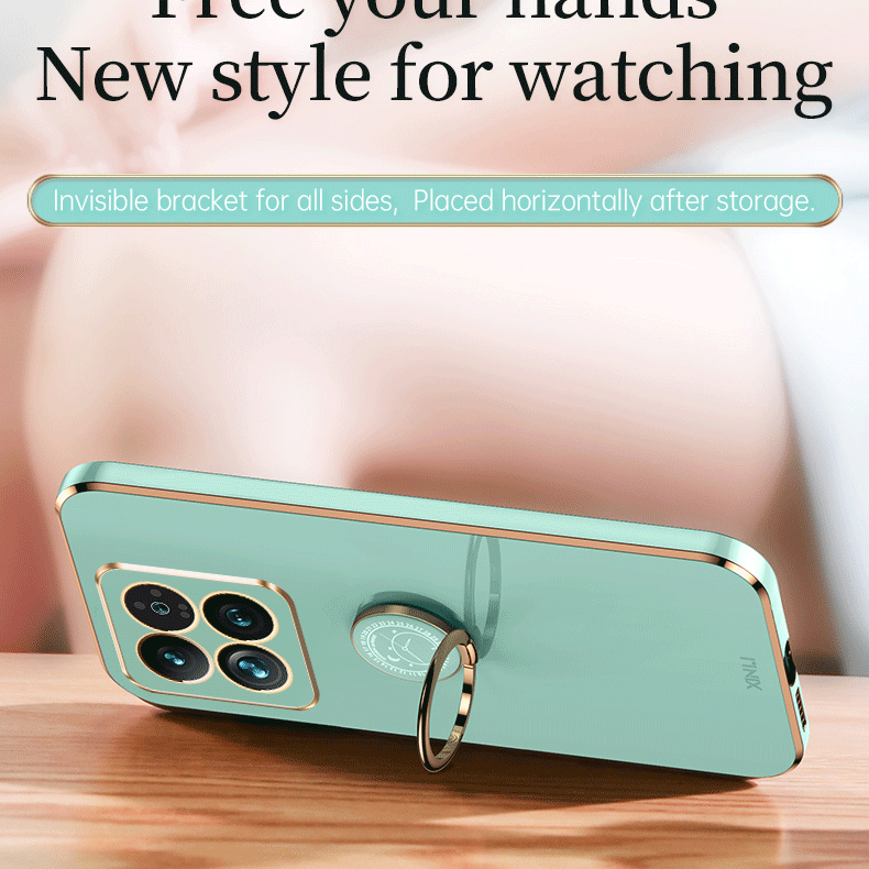COD Plating Silicone Phone FOR Huawei Mate 20 - Mate 20X Case Huawei Mate 20 PRO Deluxe Fall Protection with Metal Ring Holder