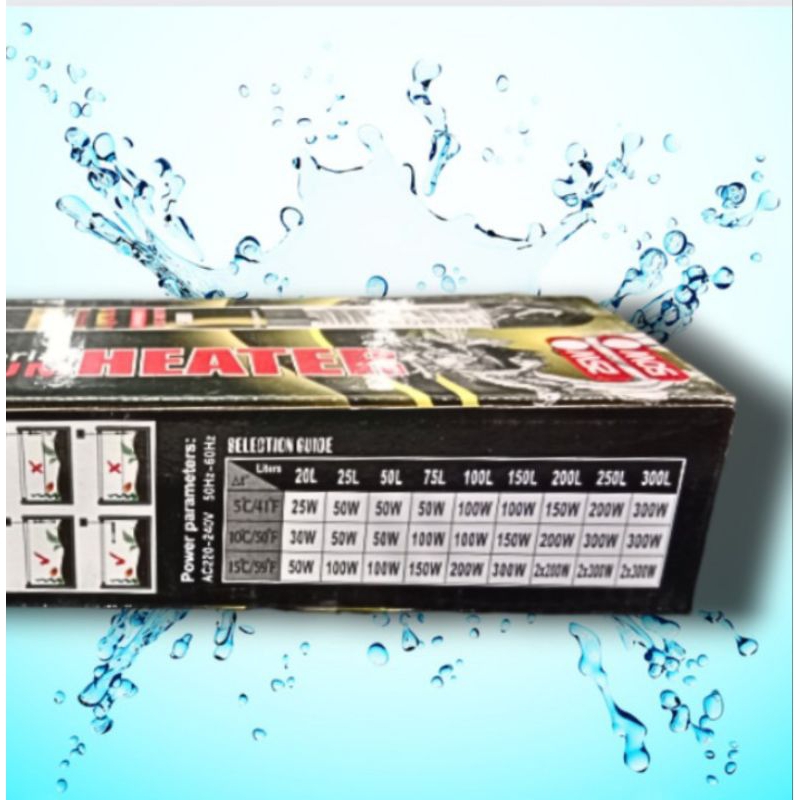 Pemanas Aquarium Heater Kaca AQURA ASP HT 50WATT