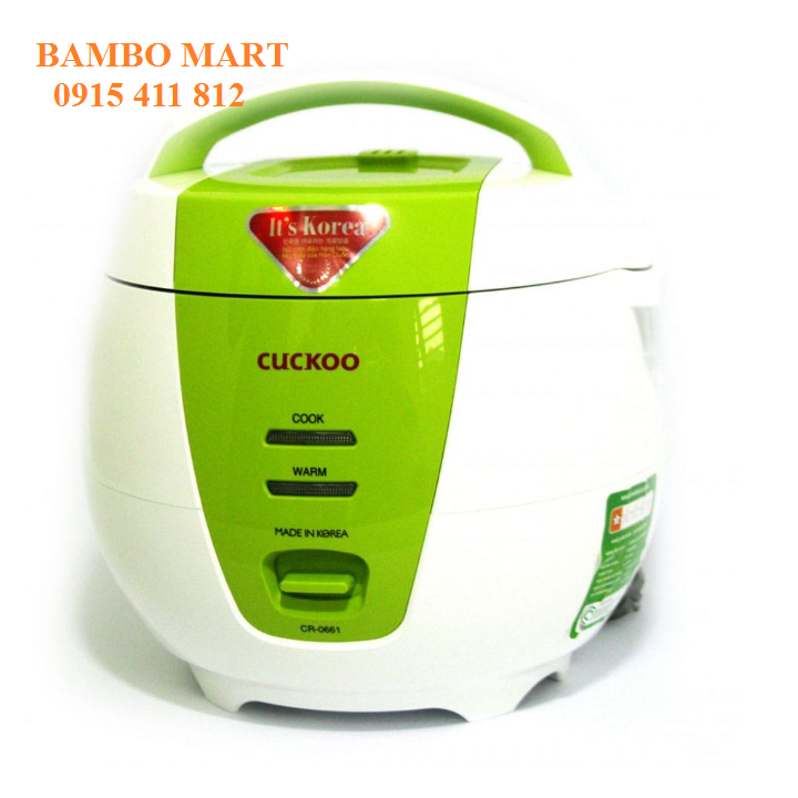 NỒI CƠM ĐIỆN CUCKOO CR-0661 DUNG TÍCH 1.08 LÍT (MÀU XANH)