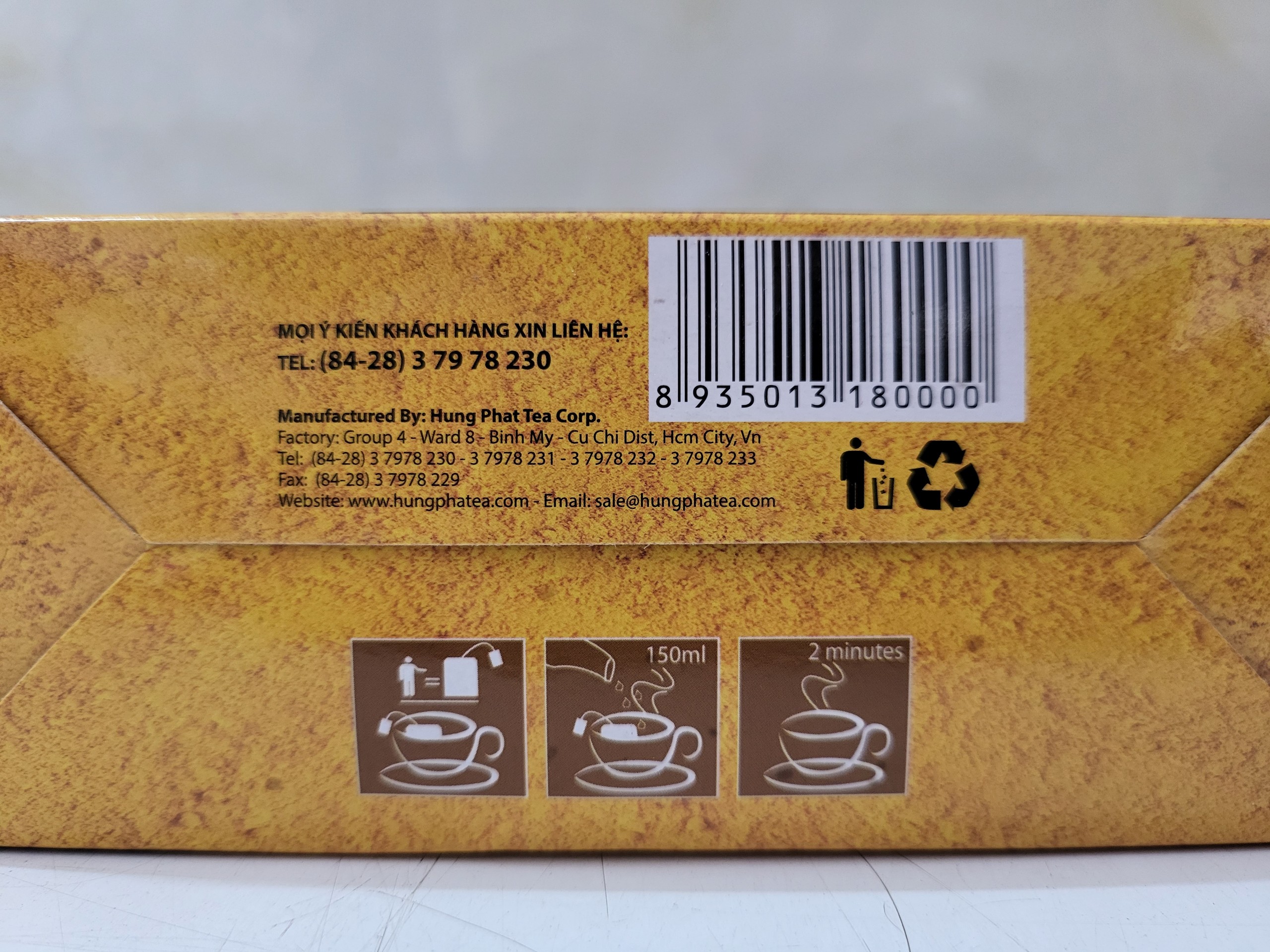 [Hộp 60g (30 túi lọc)] TRÀ NGHỆ NGUYÊN CHẤT [VN] HÙNG PHÁT Pure Tumeric Tea