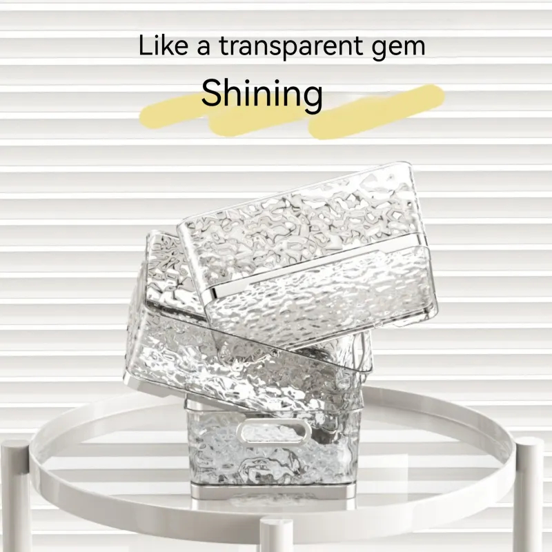 Desktop cosmetics storage box transparent basket Dormitory mask snacks sundry storage rack storage basket