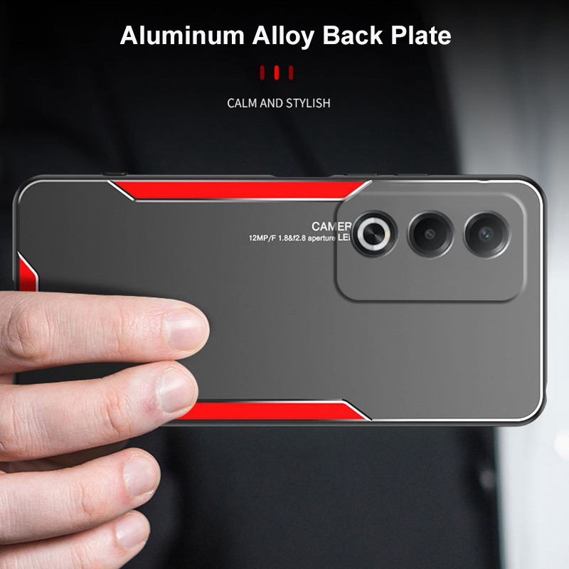 Phone case For OPPO A3 Pro Back cover Heat Dissipation and Anti Drop Aluminum Alloy Back Panel Decorative Strip For OPPO A3 Pro 5G Cover cases.