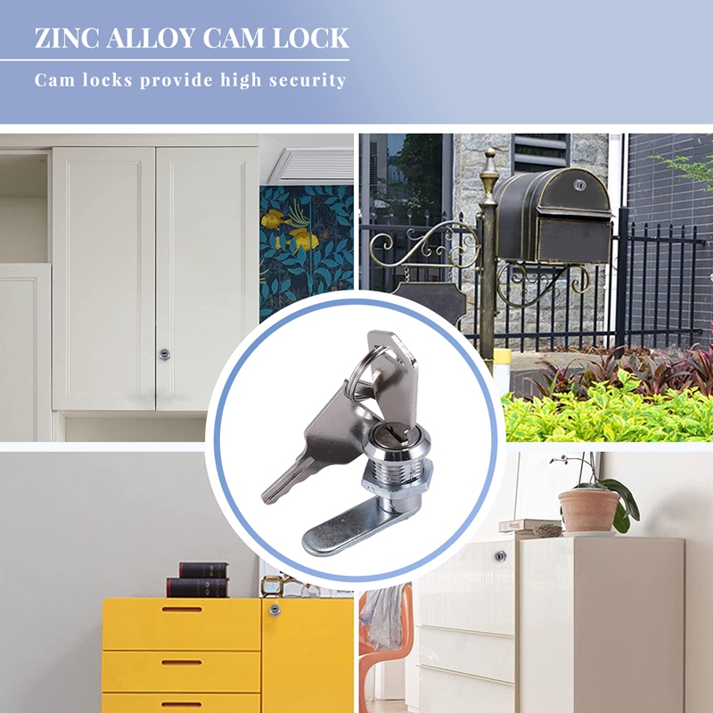 Cam Lock Desk Drawer Lock 16MM + 2 Keys for Arcade Cupboard Mailbox File Cabinet