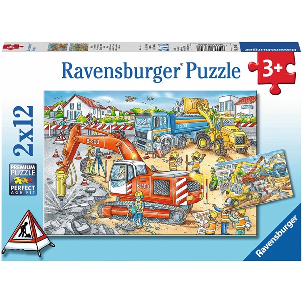 Xếp hình Ravensburger Construction Site Chaos 2x12p RV076307