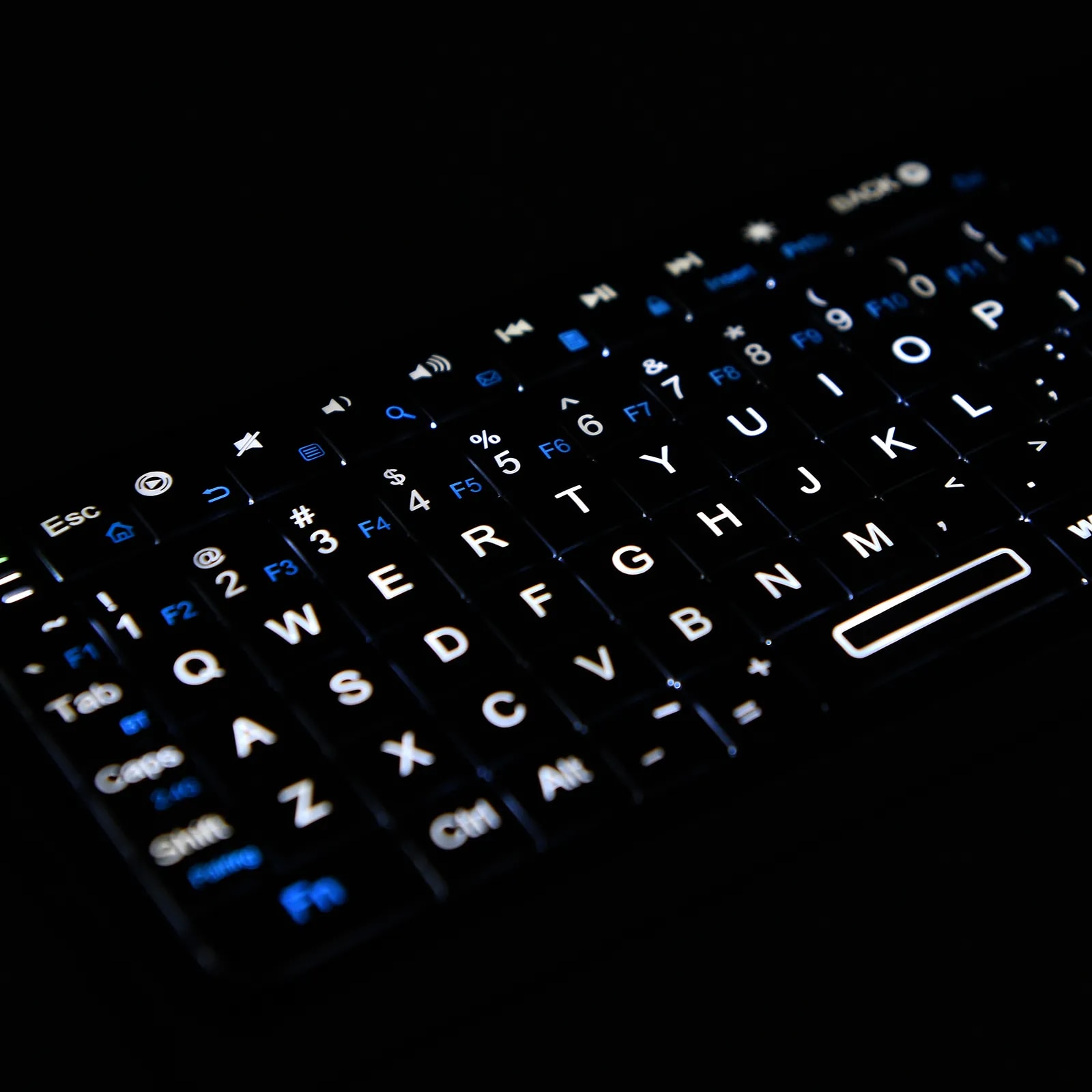 Rii K06 Mini Bluetooth Keyboard,Backlit 2.4Ghz Wireless Keyboard With IR Learning Touchpad Andro TV Box， Mac, Laptop, Windows