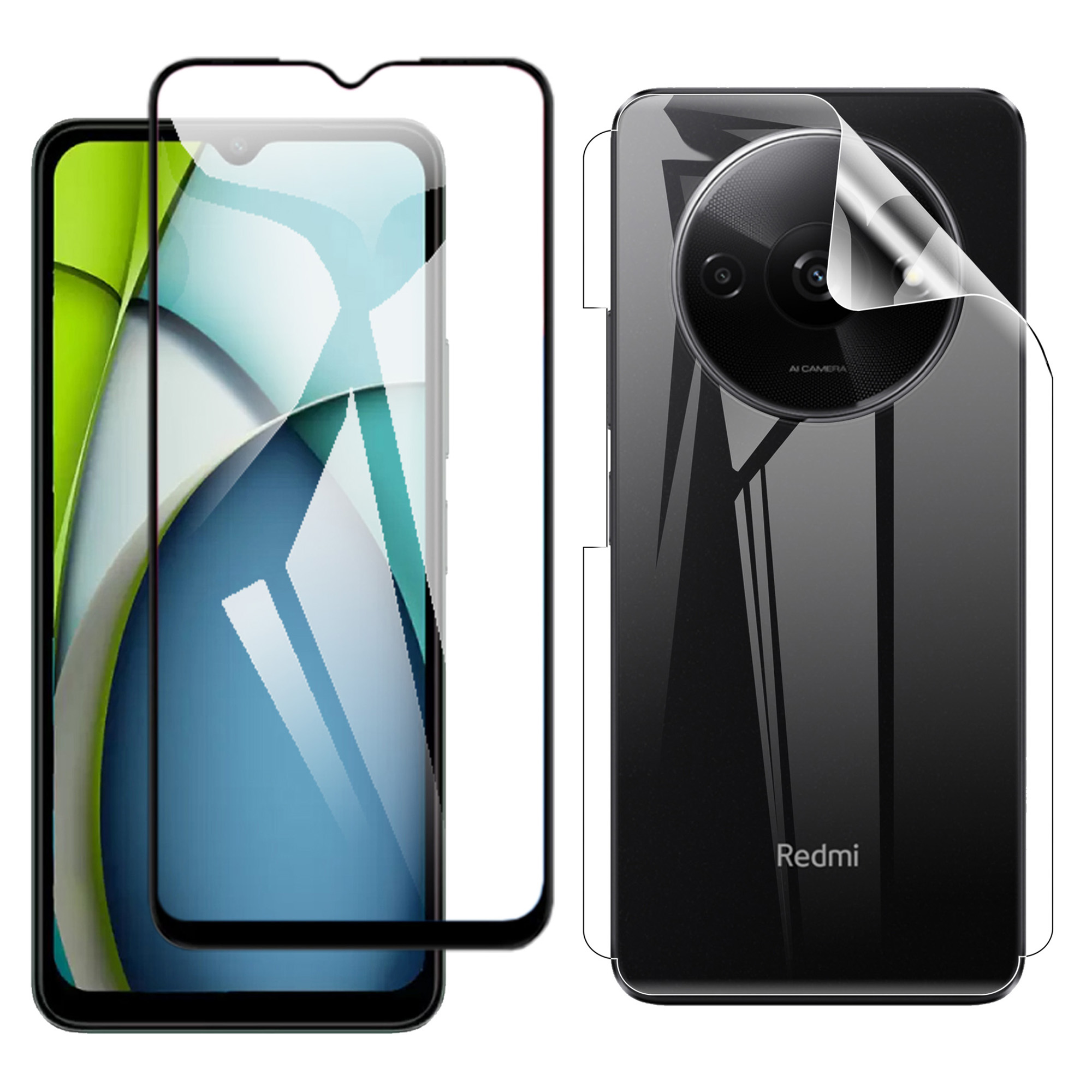 Redmi%20A3X%20Full%20Screen%20Protector%209D%20Tempered%20Glass%20Protector%20+%20Back%20Protection%20Clear%20Jelly%20Soft%20Ultra%20Clear%20Jell%20For%20Redmi%20A3X%20-%20Image%202