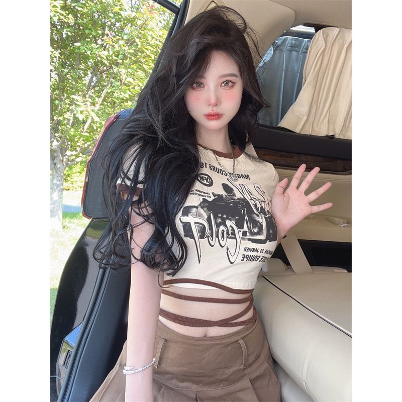 Áo Croptop Buộc Eo