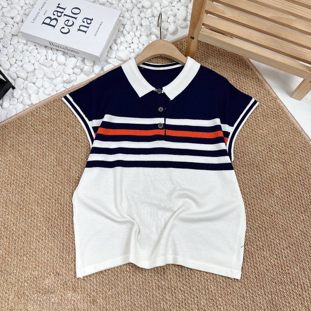 Áo len sọc nửa trên cánh dơi - kholenqc