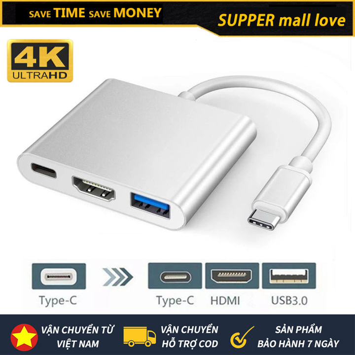 USB Type-C đến USB-C 4K HDMI, VGA USB 3.0, Trinp top, 4K HD