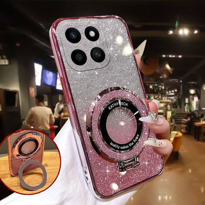 New%20Phone%20case%20Honor%20X6C%20Back%20cover%20Fashionable%20Frosted%20Silicone%20Soft%20Clear%20Dustproof%20Bracket%20Adsorb%20Holder%20for%20Honor%20X6C%20case%20-%20Image%203