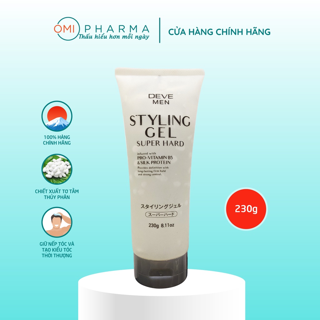 Gel tạo kiểu tóc DEVE Nhật Bản (Tuýp 230g)