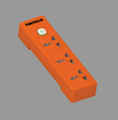 Ổ cắm điện có dây 3 mét + công tắc,  Nanoco