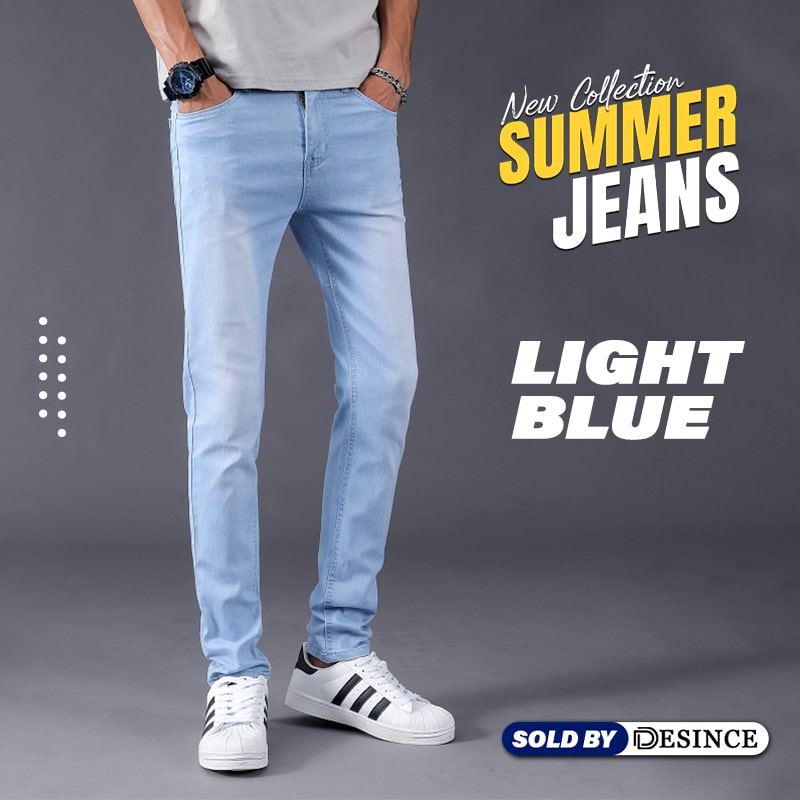 🇲🇾 DESINCE 😎 Men Denim Summer Jeans Long Pants Pant Seluar Jean Seluar ...