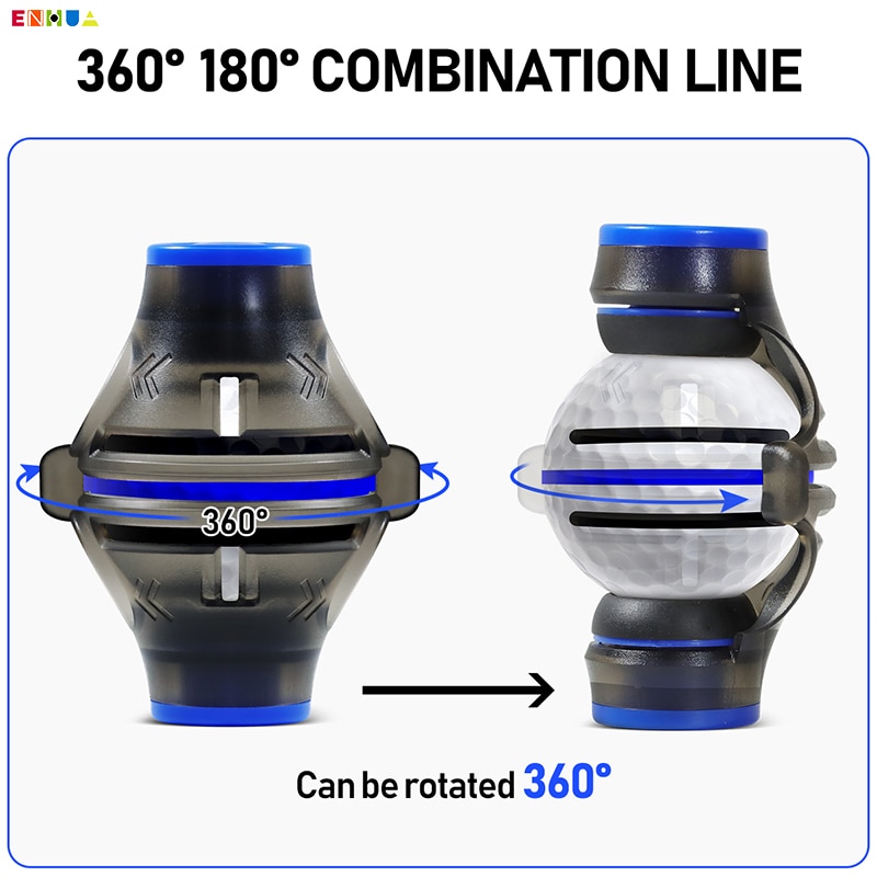 New Golf Ball Line Marker 360 Degree Rotation Drawing Tool and Marks Pens Set Template Alignment Putting Marking Liner Tools
