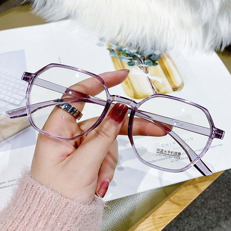 Reading Glasses Women Polygon Fashion Glasses for Presbyopia Spectacles Eyewear Glasses with Grade +100~+400 PTQ