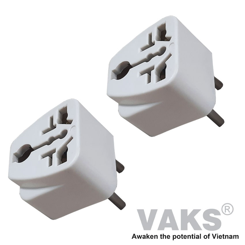 02 cái Phích cắm chuyển đổi 3 chấu thành 2 chấu - Tiến Thành - PC2-2901