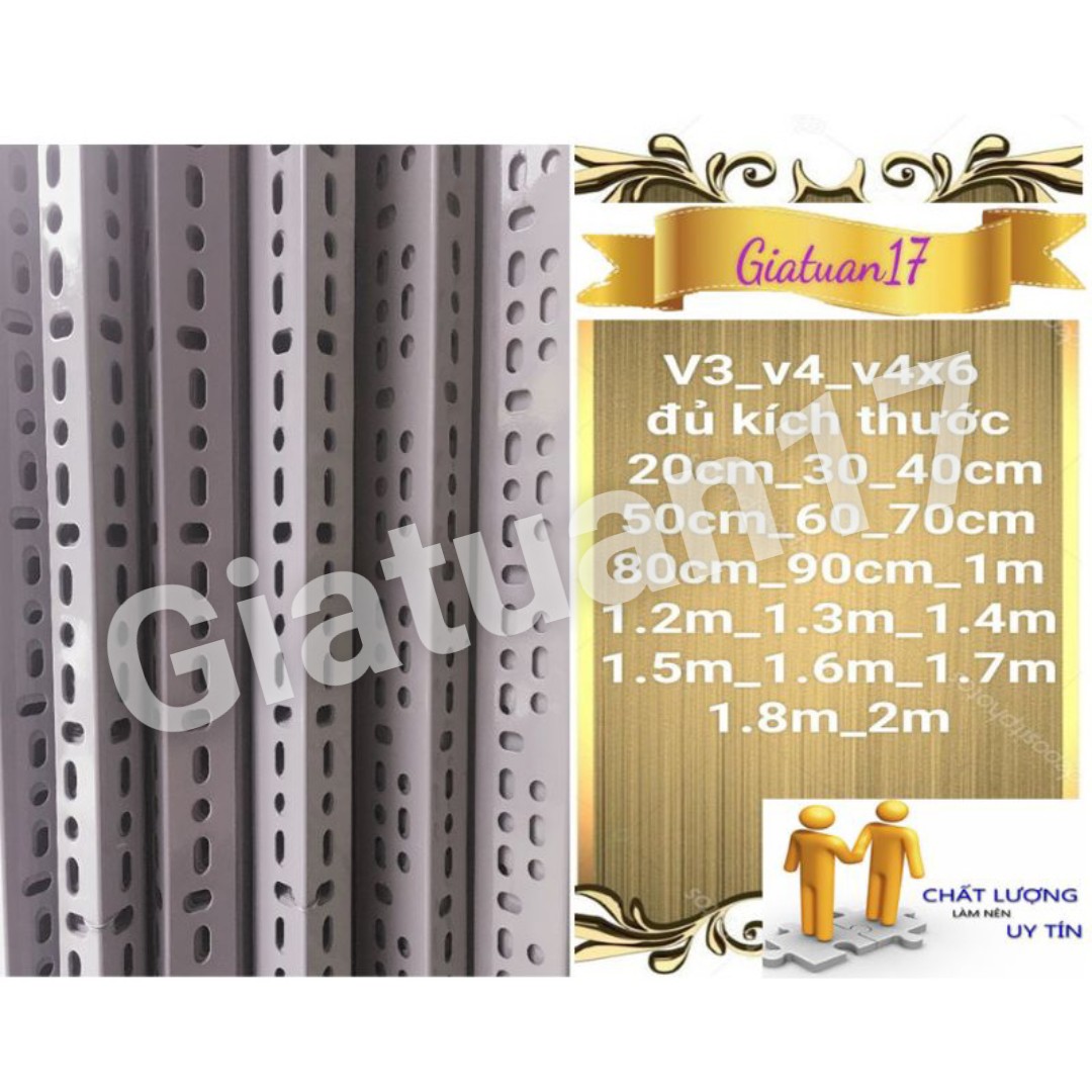 100 con Ốc bulong bắt siết kệ V lỗ  (1 bịch)