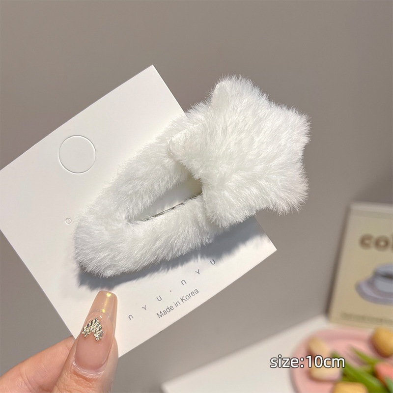 Kẹp lông nhung hình ngôi sao 10cm xinh xắn - Kẹp tóc phong cách Hàn Quốc - Phụ kiện tóc Selenshop
